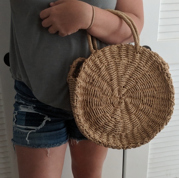 Bags Round Straw Crossbody Bali Bag Poshmark